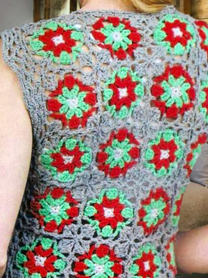 Heklana majica bez rukava - ledja
